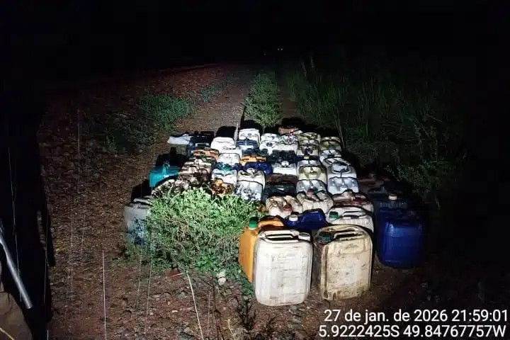 PM prende dois suspeitos de furto de combustível na Estrada de Ferro Carajás, em Parauapebas